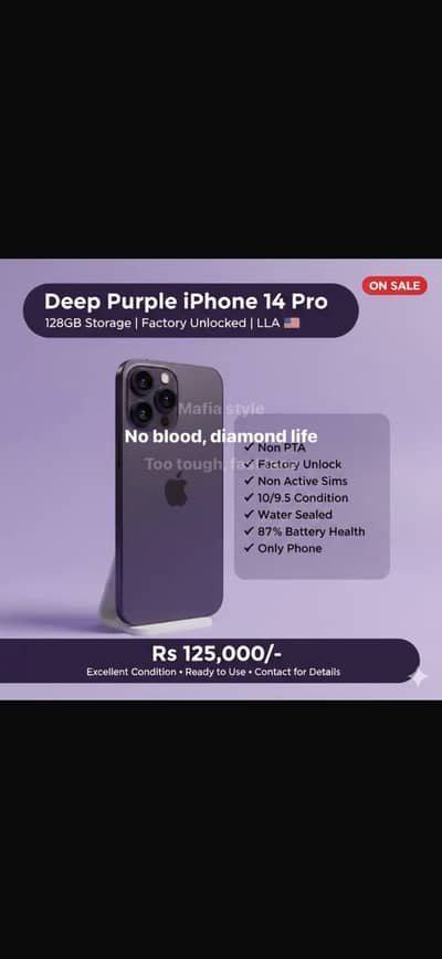 Apple iPhone 14 pro 128 gb factory