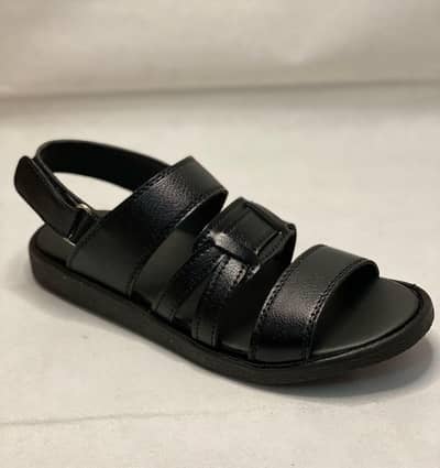 Sandals Men's Leather Fancy Sandals Black TB-903