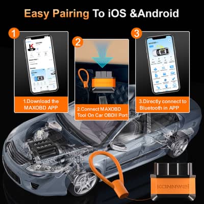 KONNWEI OBD2 Scanner Bluetooth 5.0, Wireless 03020062817
