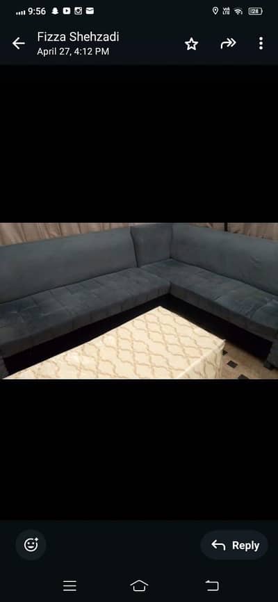 L shape grey in colour