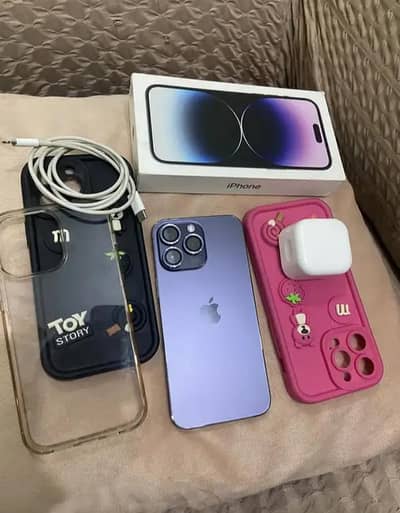 Apple iPhone 14 pro Max full Box urgent sale contact OLX