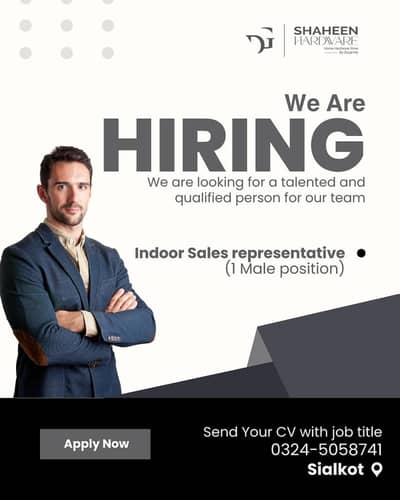 Indoor Sales Representative Required (Male) Sales Jobs | Urgent Hiring