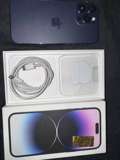 14 pro Max dual physical sim (h. k) 256gb with original box plus cable