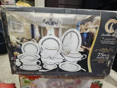 Brand New 75 Pcs Luxury Bone Collection Dinner Set – Premium Quality