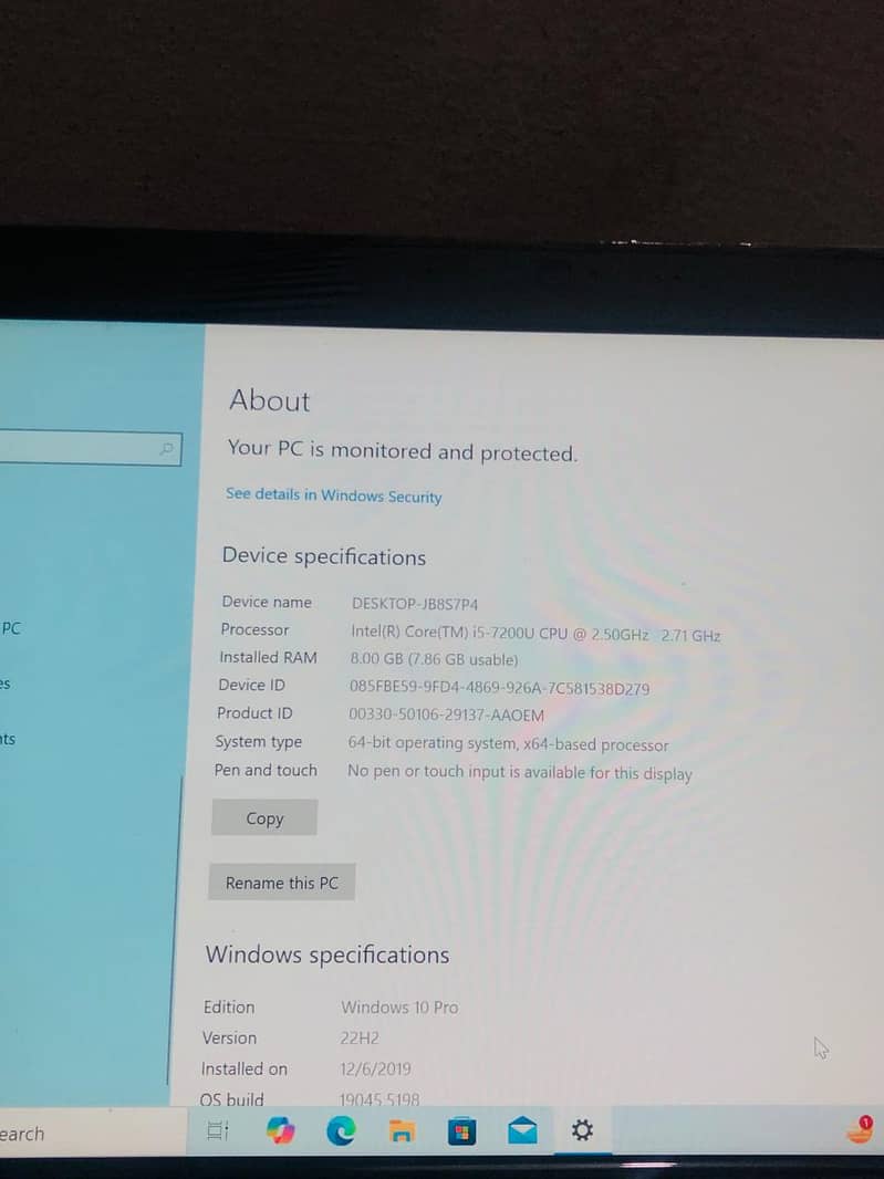 Dell Core i5 7th Generation 6