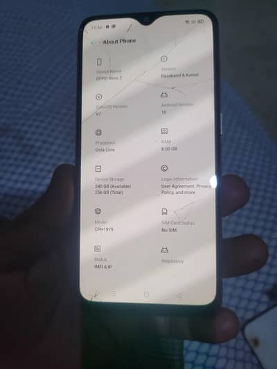 oppo reno z. 8.256  pta approved
