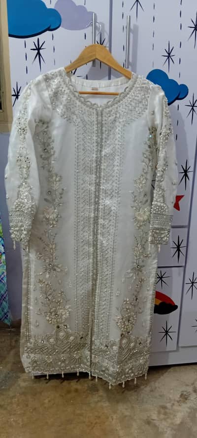 off-white embroidered dress