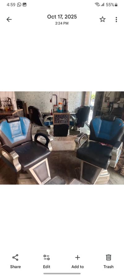 saloon chair 2 same 1 different