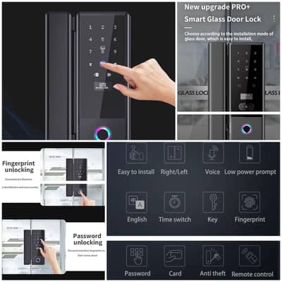 Electric door lock interlocking smart security biometric mobile wifi