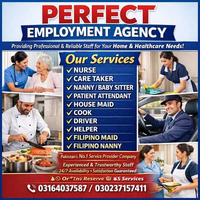 Care Taker /Maid /Baby sitter /Patient Attendant/Nurse /Helper /Cook