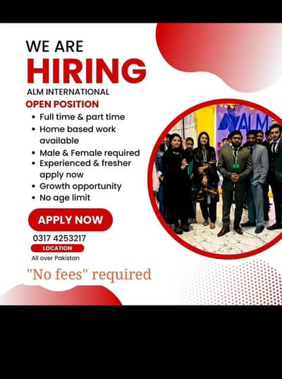 Urgent Hiring Office & Remote Jobs No Fees"40"Person Urgent Staff
