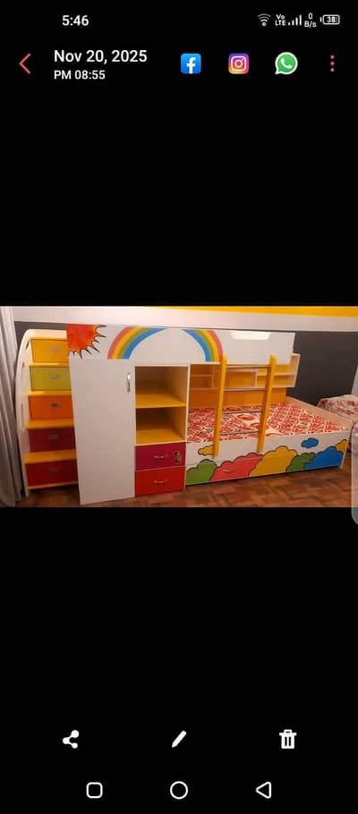 Bunk bed | Kid wooden bunker bed | Baby bed | Double bed | Triple bed