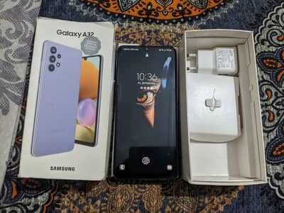 samsung galaxy a32 with completed box 6/128