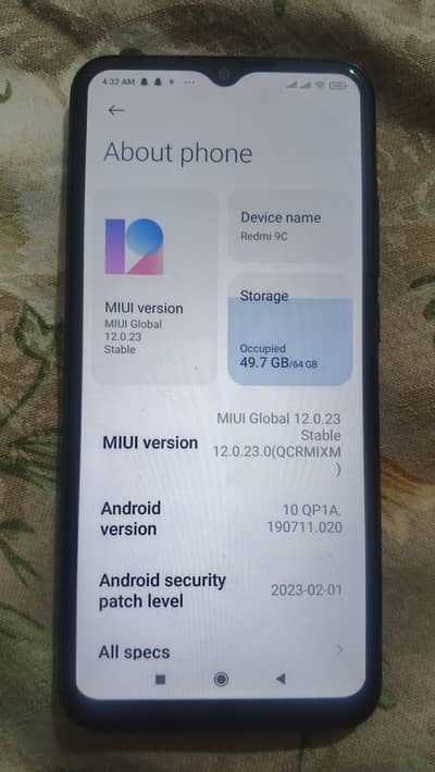 Redmi 9C PTA Approved Dual Sim 4/64