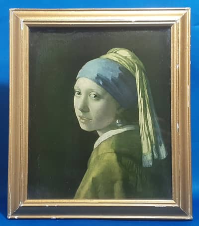 Vintage Girl with a Pearl Earring - Painting by Johannes Vermeer