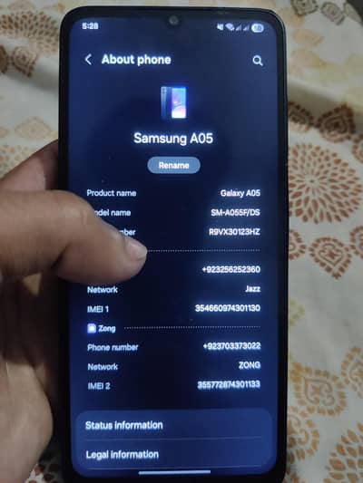 Samsung A05 1 year Used with Box
