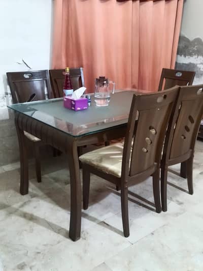 5 Seater Dining with 12mm Glass Top