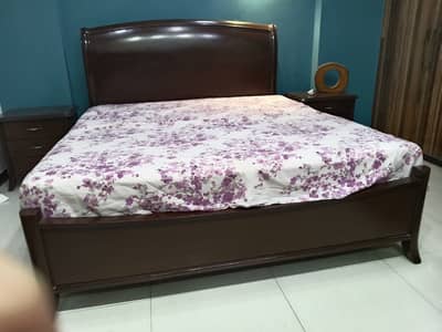 Pure wooden bed set for sale