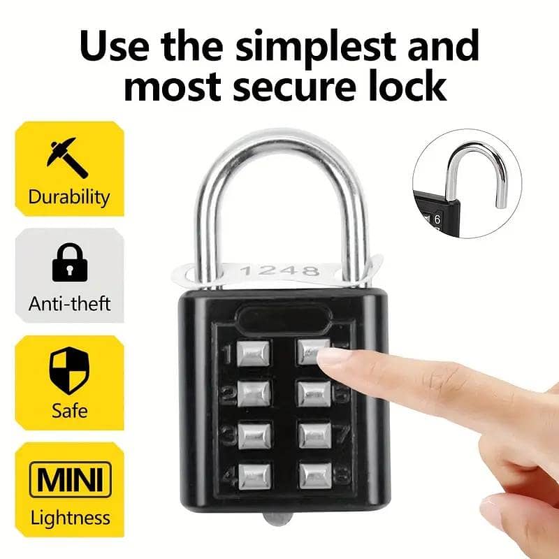 Waterproof Combination Padlock with 4-Digit Code 2