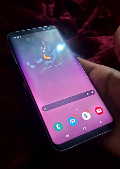 S8 plus 64/4 PTA approved original pack no open pink shade in panel