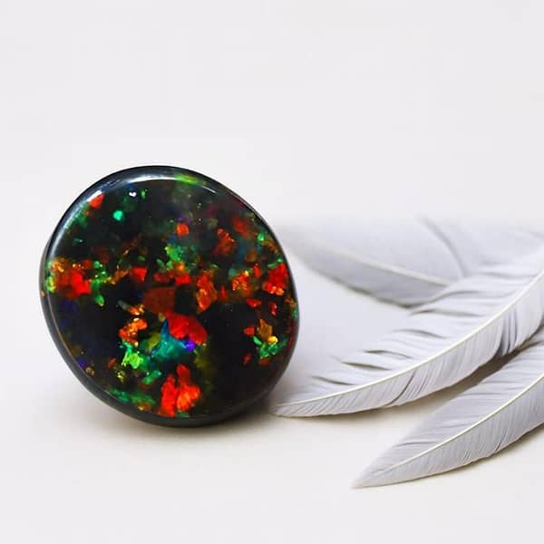 Black Opal Gemstone 5.20ct (1.04g Large)  Rare Natural Crystal  Certified Healing Stone  Energy Gem for Ring Pendant  Rainbow Play-of-Color  DU Trending Best Quality | Original Lab Test 100% | Birthstone Jewelry Pakistan 2025  Fast Delivery