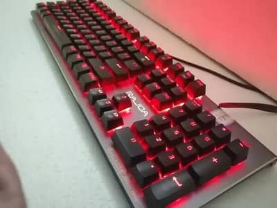 RAJOA Metallic Full Mechanical 3 Colors Gaming Keyboard