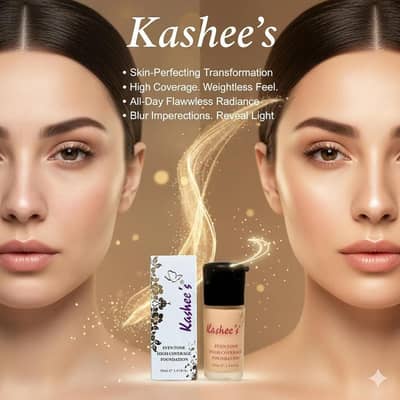 Kashee's even tone high coverage foundation. Cash on delivery 