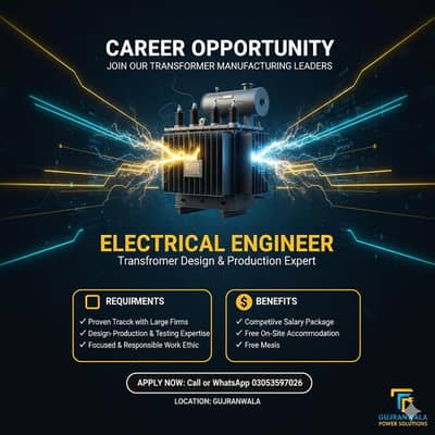 Hiring Electrical engineer for a transformer a company