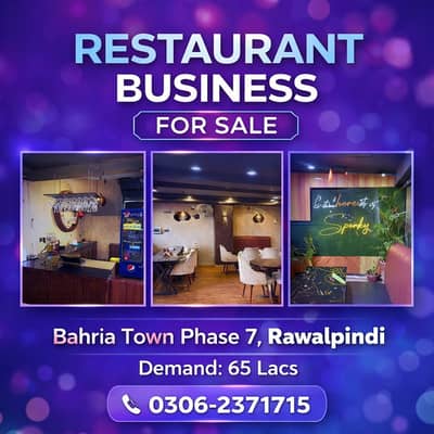 Running Business/Restaurant Setup for Sale/Complete restaurant setup