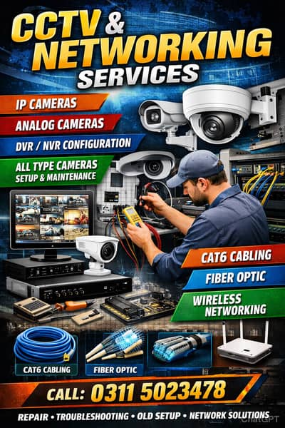 1 CCTV Camera Installation & Repair | DVR NVR Setup | 03115023478