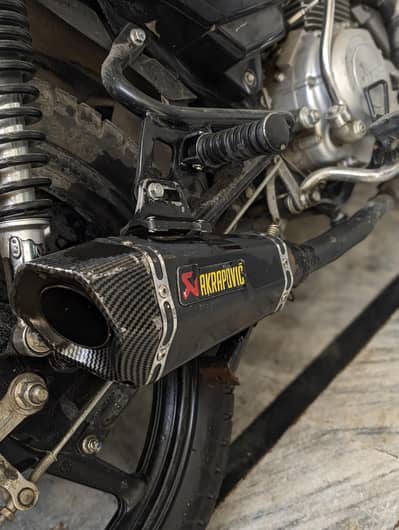 YBR G Heavy Sound Akrapovic Exhaus with Firekit and Bent Pipe