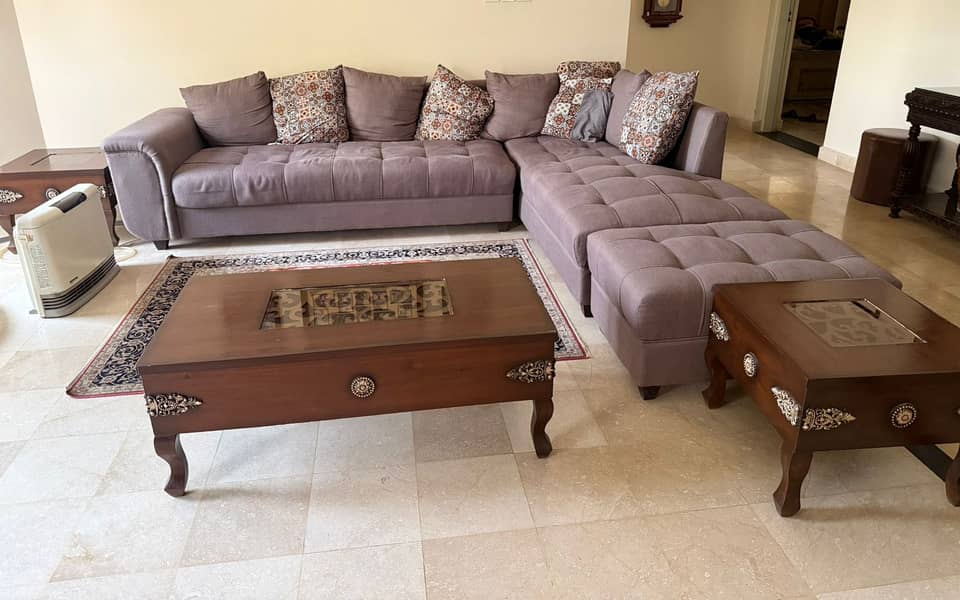 Sectional sofa and table set 1
