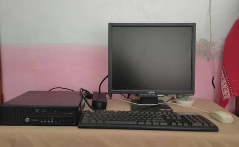 Full HP EliteDesk 800 G1 Desktop + LCD + Keyboard + Mouse for Sale