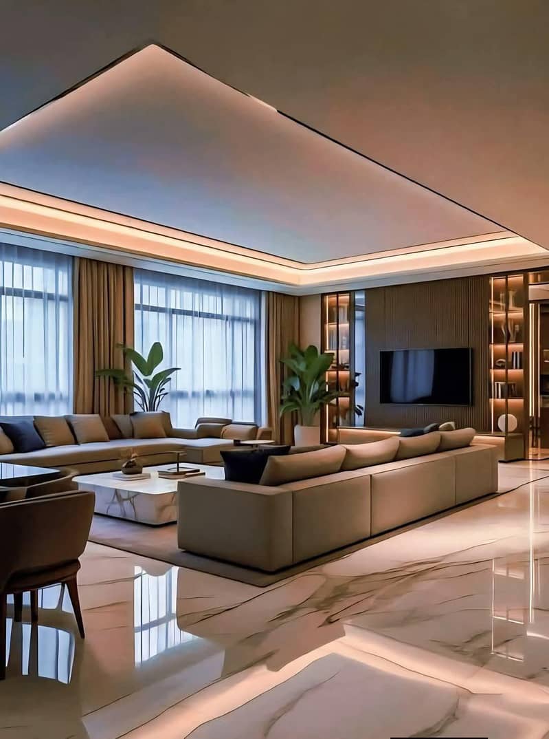 Modern Interior Decor: Wallpapers, Vinyl Flooring, PVC Panels, cieling ...