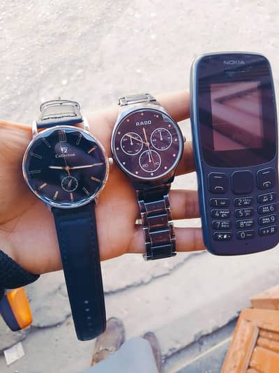 2 watches 1 mobile . . . . URGENT SALE