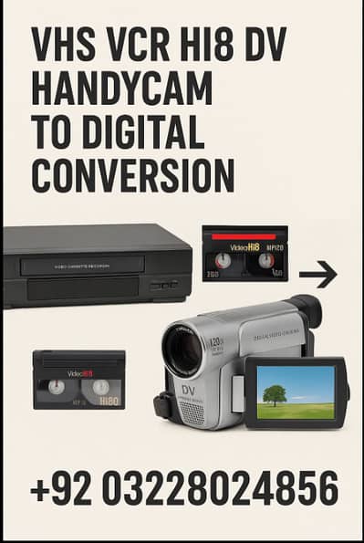 VHS VCR dv hi8 handycam to usb high quality HD digital convertion