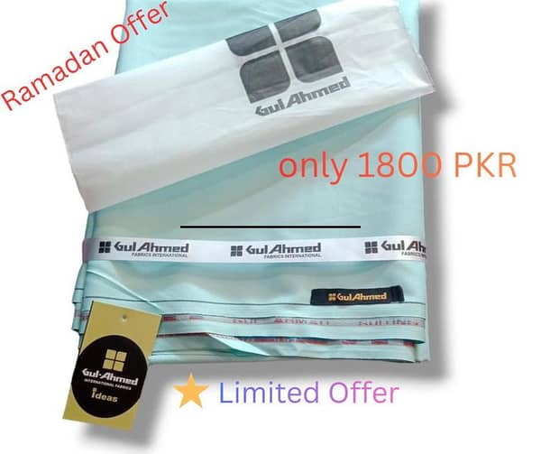 Men’s Unstitched Wash And Wear Plain Suit cyan Blue 4 meter