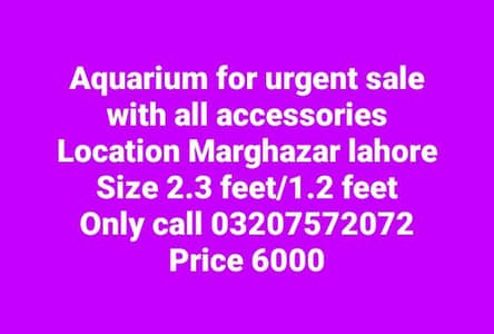 Aquarium for urgent sale