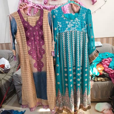 Stylish Embroidered Ladies Suits –Large Size –Party & Festive Wear