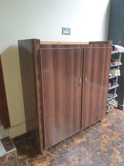 Wooden 2 Door Almari / Storage Cabinet – Good Condition