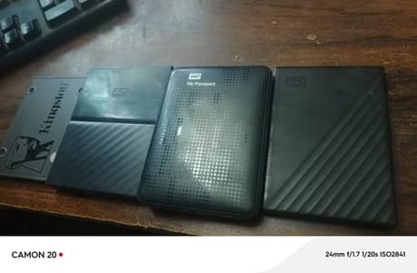 Western Digital 1TB+1TB+2TB External Hard Drives  960GB KINGSTON SSD