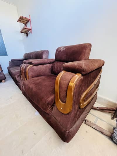 5 seater wooden sofa set