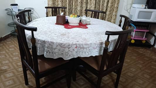 Pure Wood Dining Table Set – 6 Chairs For Sale!!!