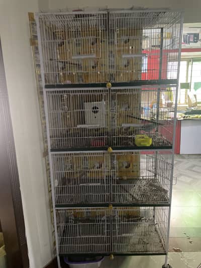 8 Portion Partition Bird Cage for Sale (Used Like New)