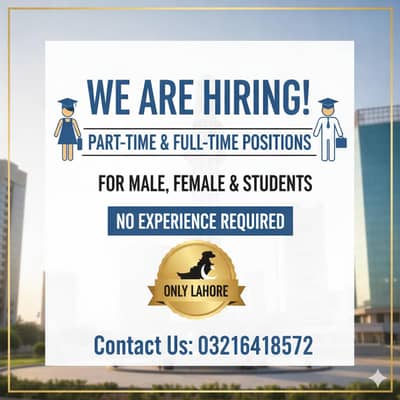 Full-time Part-time Office Work and Online Work Available