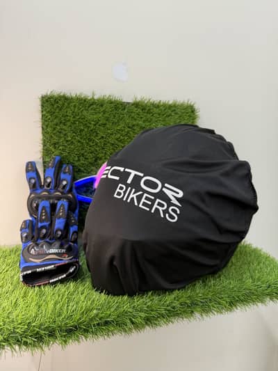 Vector bike helmet half face full face visor with gloves