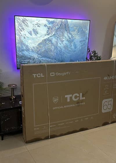 TCL 65” Smart Google 4k UHD TV – Slightly Used | Like Brand New
