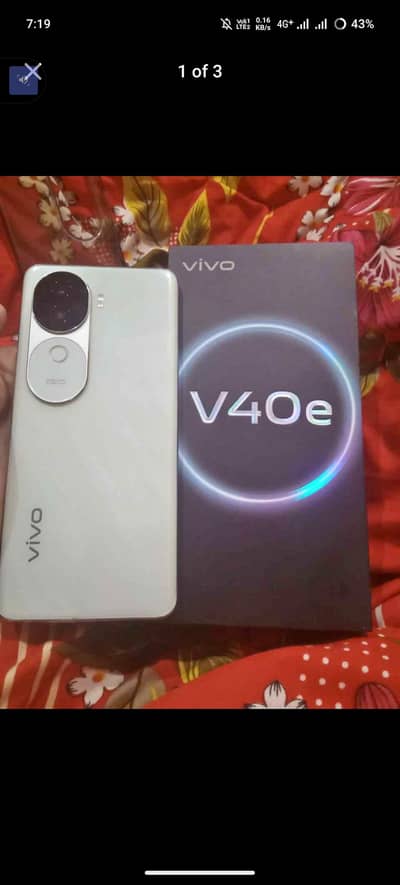 vivo v40 e condition 10 by 10 box charger Sath hai