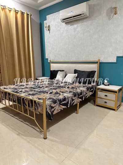 Iron bed|Iron Dressing+side table|Double bed |king Size bed |Furniture