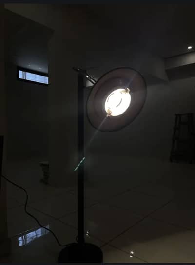 Modern Black & Silver Floor Lamp with Adjustable Reading Light 6ft